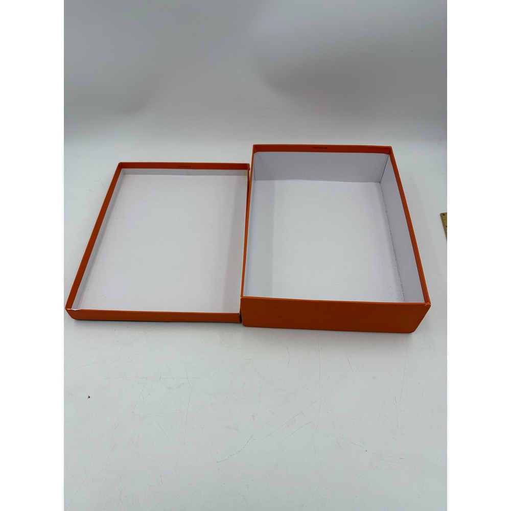 Hermes Orange Storage Shoe Box & 2 Herringbone Dust Bags Set Organization READ - Picture 7 of 8